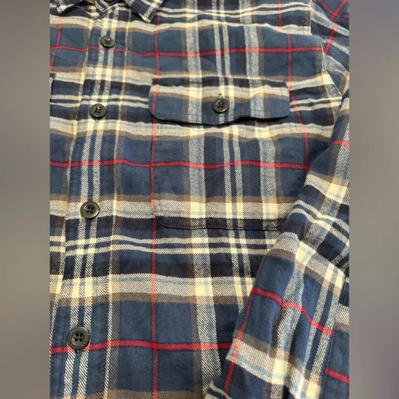 L.L. Bean Mens Fleece-Lined Flannel Shirt Jacket Size Large Traditional Fit Blue - Picture 3 of 10